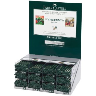 Карандаш ч/г Faber-Castell \"Castell 9000\" ассорти, заточен., дисплей