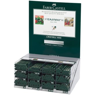 Карандаш ч/г Faber-Castell \"Castell 9000\" ассорти, заточен., дисплей