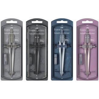 Циркуль Faber-Castell \"Stream 2020\", + грифели, пластиковый футляр