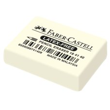 Ластик Faber-Castell \"Latex-Free\" из синтетического каучука, прямоугольный, размер 37*25*7мм