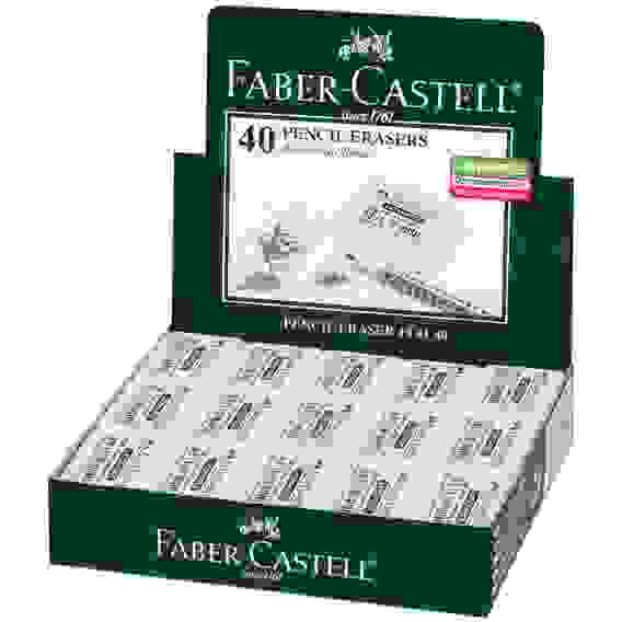 Ластик Faber-Castell \"Latex-Free\" из синтетического каучука, прямоугольный, размер 37*25*7мм