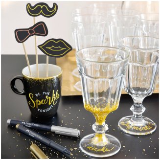 Маркер Faber-Castell \"Metallics\" золотой - для декорирования, пулевидный, 1,5 мм