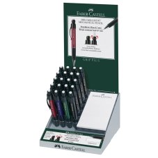 Карандаш механический Faber-Castell \"Grip Plus\", 0,7мм, грип, с ластиком, ассорти, дисплей