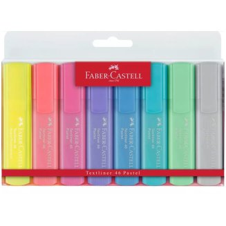 Набор текстовыделителей Faber-Castell \"46\" 8 цв., 1-5мм, пластик. уп., европодвес