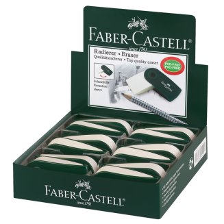 Ластик Faber-Castell \"Sleeve\" в зеленом пластик.футляре, прямоуг.формы, размер 73*34*15мм