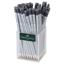 Карандаш Faber-Castell \"Grip 2001\" чернографитный, HB, с ластиком, трехгранный, заточ. в стакане