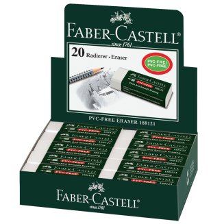 Ластик Faber-Castell \"PVC-free\" в карт.футляре, прямоугольной формы, размер 31*23*12мм