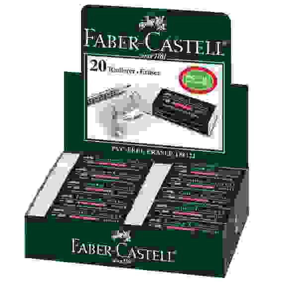 Ластик Faber-Castell \"PVC-free\" в карт.футляре, прямоугольной формы, размер 31*23*12мм