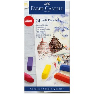 Пастель Faber-Castell "Soft pastels" в наборе из 24 цветов, мини, в картонной упаковке