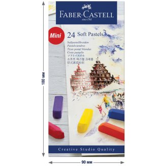 Пастель Faber-Castell "Soft pastels" в наборе из 24 цветов, мини, в картонной упаковке