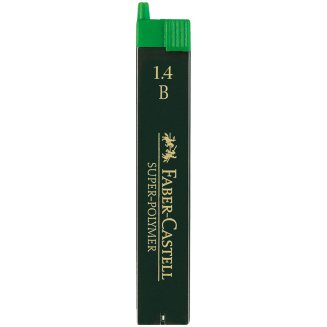 Грифели Faber-Castell \"Super-Polymer\" для механических карандашей, 6шт., 1,4мм, B