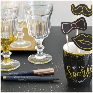 Маркер Faber-Castell \"Metallics\" серебряный - для декорирования, пулевидный, 1,5мм