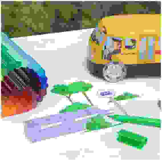 Набор Faber-Castell \"Connector School Bus\" для рисования, 33 фломастера, 10 клипс в метал.кор.