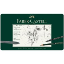 Набор Faber-Castell \"Pitt Graphite\" карандашей чернографитных, 26 предметов в метал.коробке