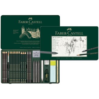 Набор Faber-Castell \"Pitt Graphite\" карандашей чернографитных, 26 предметов в метал.коробке