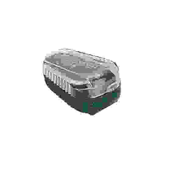 Точилка Faber-Castell "TK" пластиковая для грифелей с 2мя отверстиями, контейнером, зеленая