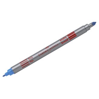 Фломастеры двусторонние Faber-Castell в наборе из 10цв., смываемые в пластиковой упаковке