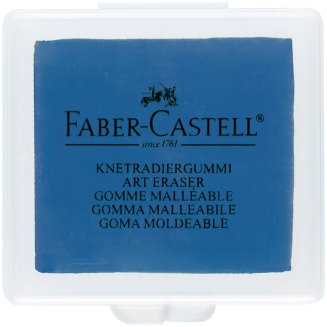 Ластик-клячка Faber-Castell, формопласт, 40*35*10мм, бирюзов./розов./синий, пластик. контейнер