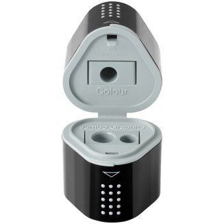 Набор карандашей ч/г Faber-Castell \"Grip 2001\", 3шт., трехран., заточен., ластик, точилка, черный б