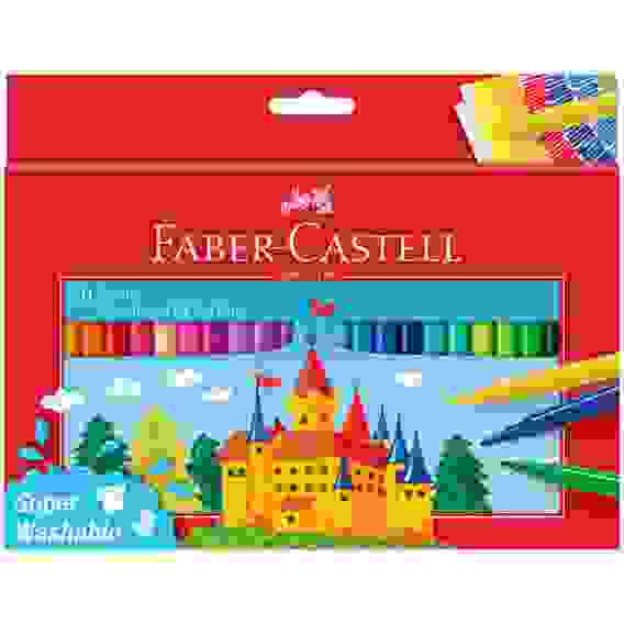 Фломастеры Faber-Castell \"Замок\", 50цв., смываемые, картон, европодвес
