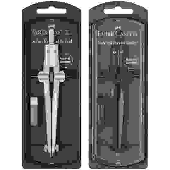 Циркуль Faber-Castell "Stream 2021", цвет ассорти, + грифели, пластиковый футляр