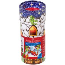 Набор для рисования Faber-Castell \"Connector\" 18 фломастеров+5 клипс+2 карты для раскраш., метал.