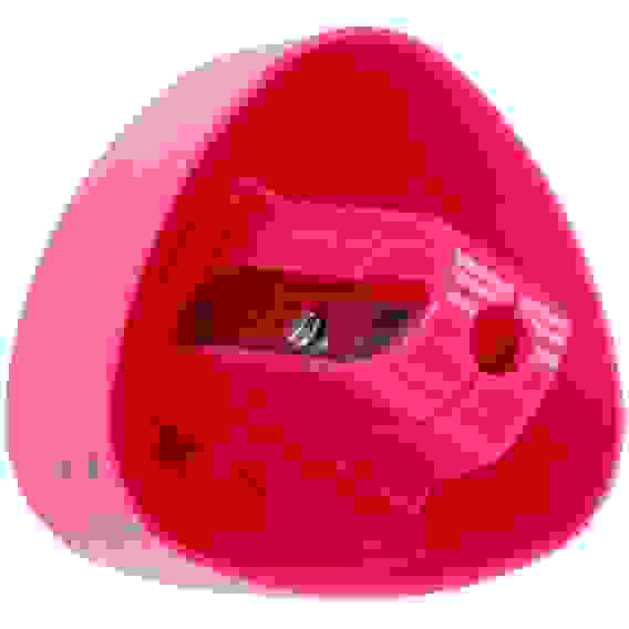 Точилка пластиковая Faber-Castell \"Grip Auto Mini\", 2 отверстия, контейнер, розов./оранж., бирюзов./