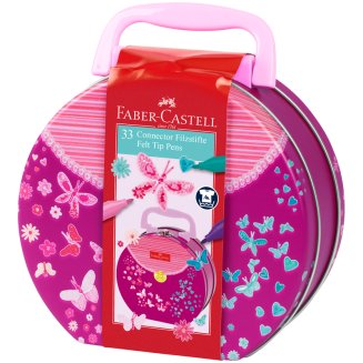 Набор для рисования Faber-Castell \"Connector Нandbag\", 33 фломастера, метал. кейс