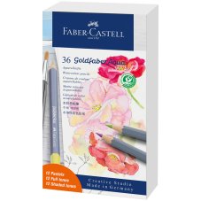 Карандаши акварельные художественные Faber-Castell \"Goldfaber Aqua\", 36цв., картонная упаковка