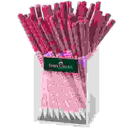 Карандаш ч/г Faber-Castell "Grip 2001 Two Tone", B, трехгран., заточен., розовый корп., стакан