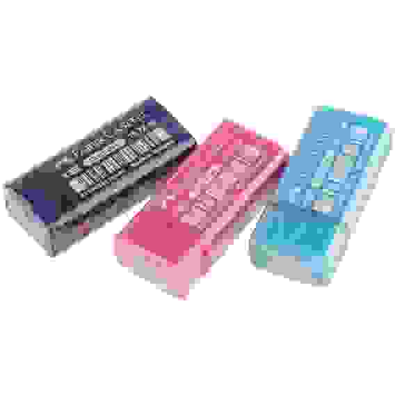 Ластик Faber-Castell \"Dust Free\", прямоугольный, картонный футляр, 11*18*41мм, бирюзов./розов./синий