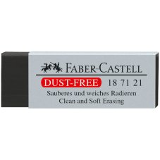 Ластик Faber-Castell \"Dust-Free\", прямоугольный, картонный футляр, 63*22*11мм, черный