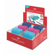 Ластик Faber-Castell \"PVC-free\", скошенный, розов./оранж., бирюзов./светло-зелен., синий/светло-гол.