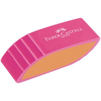 Ластик Faber-Castell \"PVC-free\", скошенный, розов./оранж., бирюзов./светло-зелен., синий/светло-гол.