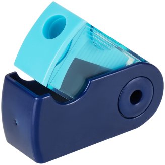 Точилка пластиковая Faber-Castell "Sleeve Mini", 1 отверстие, контейнер, розов./оранж., бирюзов.