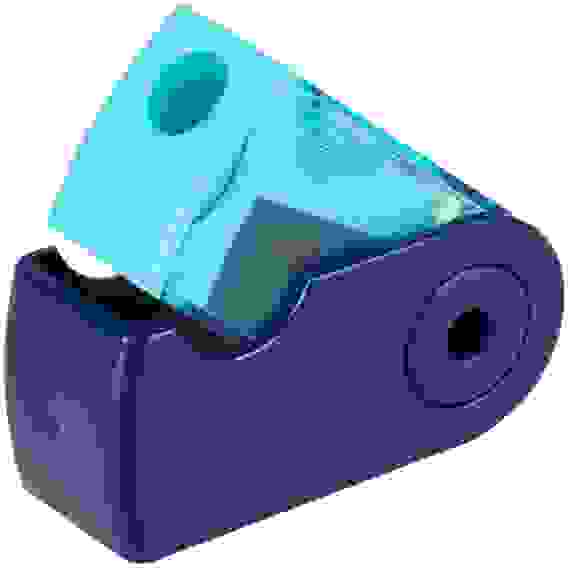 Точилка пластиковая Faber-Castell "Sleeve Mini", 1 отверстие, контейнер, розов./оранж., бирюзов.