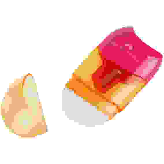 Точилка пластиковая с ластиком Faber-Castell "Combi Mini", 1 отверстие, контейнер, розов./оранж.,