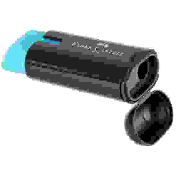 Точилка пластиковая с ластиком Faber-Castell \"Combi\", 1 отверстие, контейнер, ассорти