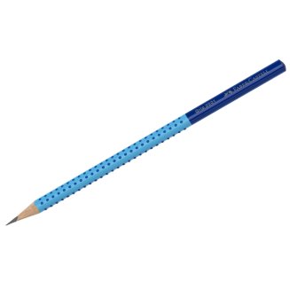 Карандаш ч/г Faber-Castell \"Grip 2001 Two Tone\", B, трехгран., заточен., голуб.-синий корп.