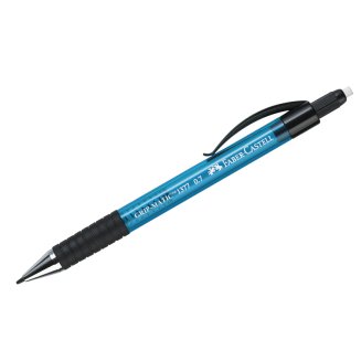 Карандаш Faber-Castell \"Grip Matic 1377\" механический, 0,7мм, автомат.выдв.гриф., с ластиком,синий