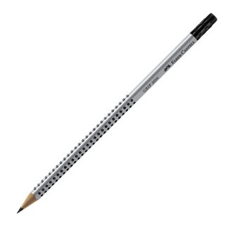 Карандаш Faber-Castell \"Grip 2001\" чернографитный, твердость HB, с ластиком, трехгранный, заточ.