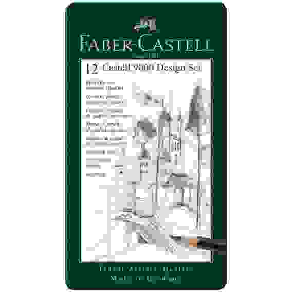 Набор Faber-Castell \"Castell 9000 Design Set\" карандашей чернографитных, 12шт., от 5H до 5B в м/кор