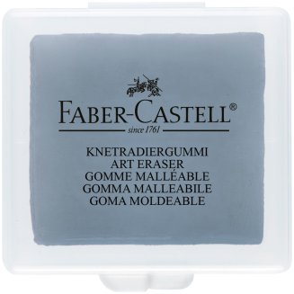 Ластик-клячка Faber-Castell в пластиковом контейнере, размер 40*35*10мм, серый