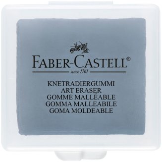 Ластик-клячка Faber-Castell в пластиковом контейнере, размер 40*35*10мм, серый