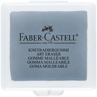 Ластик-клячка Faber-Castell в пластиковом контейнере, размер 40*35*10мм, серый
