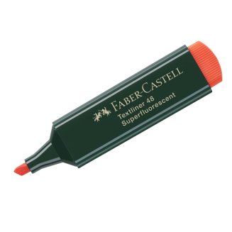 Текстовыделитель Faber-Castell \"48\" скошенный, толщина линии от 1 до 5 мм, оранжевый