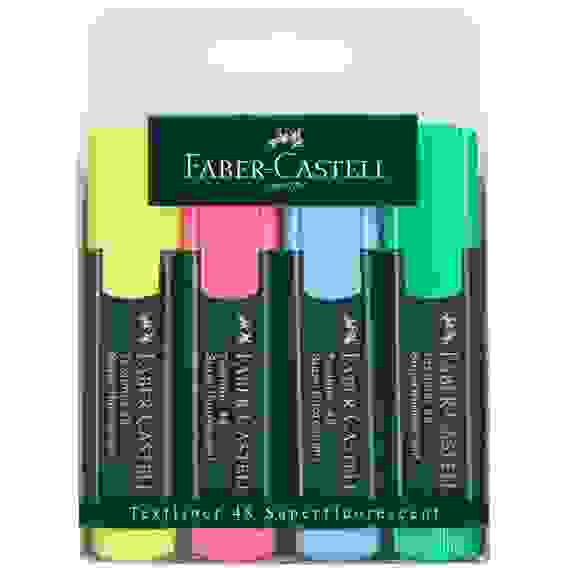 Текстовыделители Faber-Castell \"48\" в наборе из 4цв., скошенные