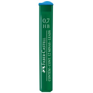 Грифели Faber-Castell \"Polymer\" для механических карандашей, 12шт., 0,7мм, HB