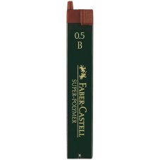 Грифели Faber-Castell \"Super-Polymer\" для механических карандашей, 12шт., 0,5мм, B