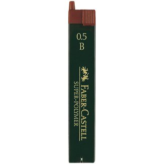 Грифели Faber-Castell \"Super-Polymer\" для механических карандашей, 12шт., 0,5мм, B